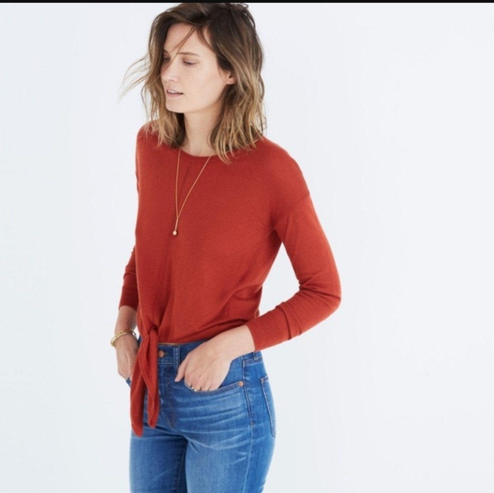 Madewell tie from sweater